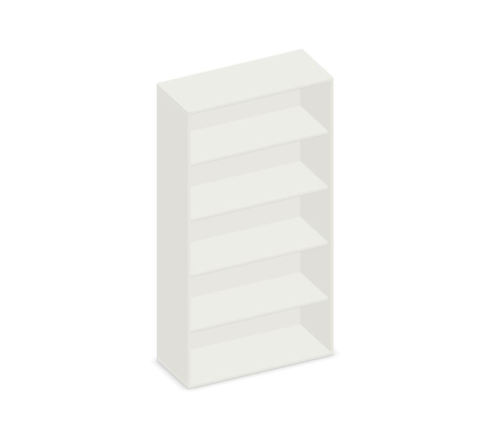 Gera Büroregal Pro mit Rückwand, Breite 1000 mm, 5 OH