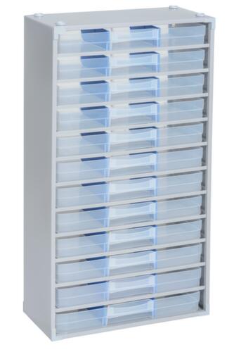 Allit Schubladenmagazin VarioPlus Pro M 57/36 mit GehÀuse aus Stahl, 12 Schublade(n), silber/transparent
