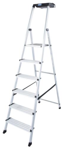 Krause Stufenstehleiter Monto® Secury® mit Antirutschauflagen, 6 rutschhemmend profilierte Stufen