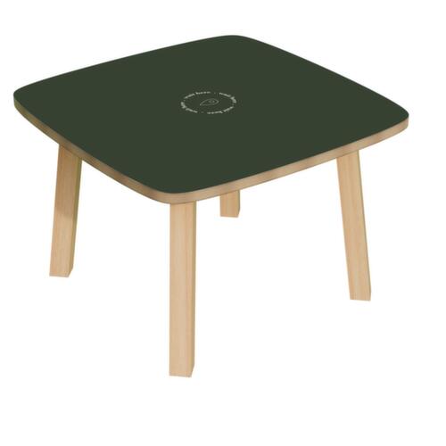 Paperflow Beistelltisch Woody, Höhe x Breite x Tiefe 400 x 600 x 600 mm, Platte grĂŒn