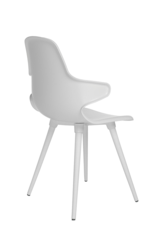 Topstar Besucherstuhl T2020 mit Armlehnen, Sitz weiß, 4-Fußgestell