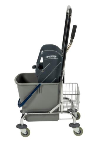 Nasswischwagen mit Mopp-Presse, 1x27 l Eimer in blau