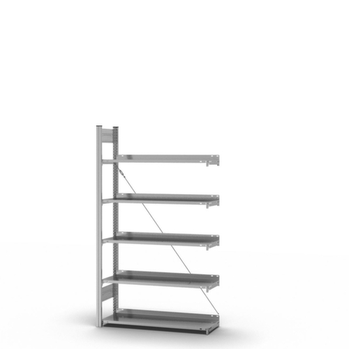 hofe Akten-Steckregal Anbaufeld, 5 Böden, mit korrosionsschützender Zinkbeschichtung