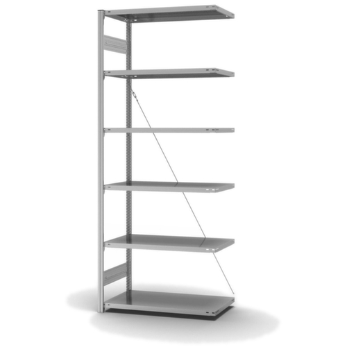 hofe System-Steckregal in Standard Bauart, Höhe x Breite x Tiefe 2500 x 1010 x 535 mm, 6 Böden