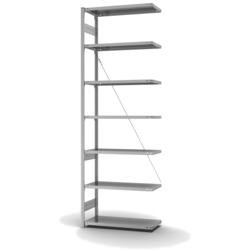 hofe System-Steckregal in Standard Bauart, Höhe x Breite x Tiefe 3000 x 1010 x 435 mm, 7 Böden
