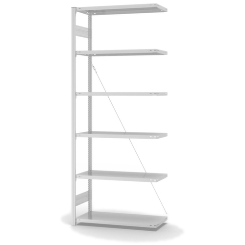 hofe System-Steckregal in Standard Bauart, Höhe x Breite x Tiefe 2500 x 1010 x 435 mm, 6 Böden