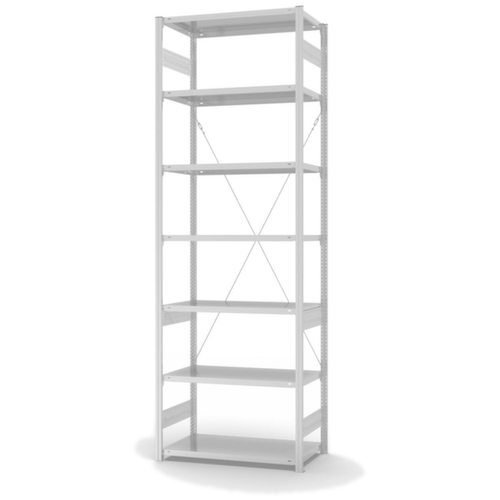 hofe System-Steckregal in Standard Bauart, Höhe x Breite x Tiefe 3000 x 1060 x 535 mm, 7 Böden