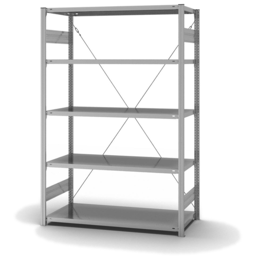 hofe System-Steckregal in Standard Bauart, Höhe x Breite x Tiefe 2000 x 1360 x 635 mm, 5 Böden