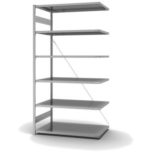 hofe System-Steckregal in Standard Bauart, Höhe x Breite x Tiefe 2500 x 1310 x 835 mm, 6 Böden
