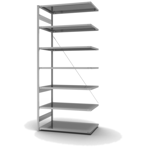 hofe System-Steckregal in Standard Bauart, Höhe x Breite x Tiefe 3000 x 1310 x 835 mm, 7 Böden