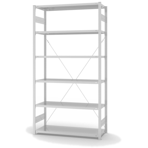 hofe System-Steckregal in Standard Bauart, Höhe x Breite x Tiefe 2500 x 1360 x 535 mm, 6 Böden