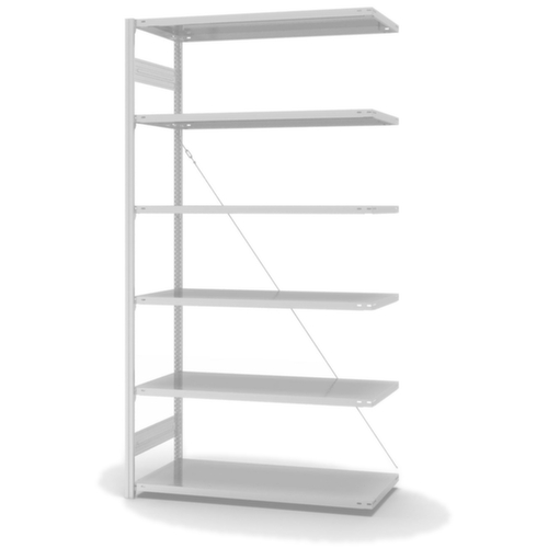 hofe System-Steckregal in Standard Bauart, Höhe x Breite x Tiefe 2500 x 1310 x 635 mm, 6 Böden