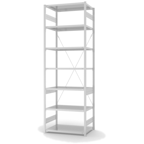 hofe System-Steckregal in mittelschwerer Bauart, Höhe x Breite x Tiefe 3000 x 1060 x 635 mm, 7 Böden