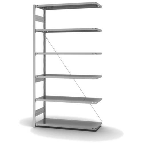 hofe System-Steckregal in mittelschwerer Bauart, Höhe x Breite x Tiefe 2500 x 1310 x 535 mm, 6 Böden