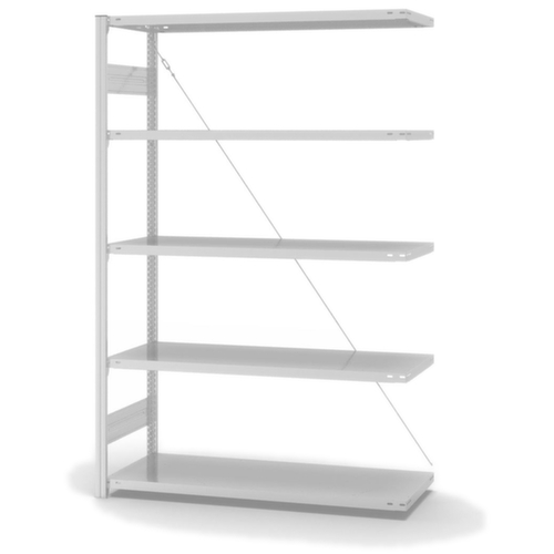 hofe System-Steckregal in mittelschwerer Bauart, Höhe x Breite x Tiefe 2000 x 1310 x 535 mm, 5 Böden