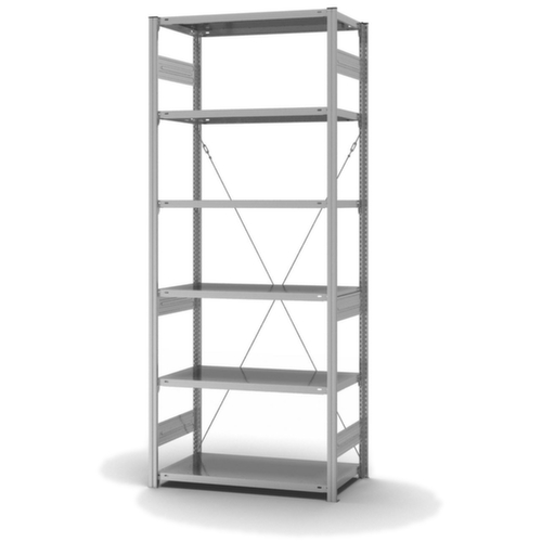 hofe System-Steckregal, Höhe x Breite x Tiefe 2500 x 1060 x 535 mm, 6 Böden