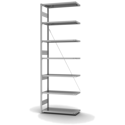 hofe System-Steckregal Anbaufeld, Höhe x Breite x Tiefe 3000 x 1010 x 435 mm, 7 Böden