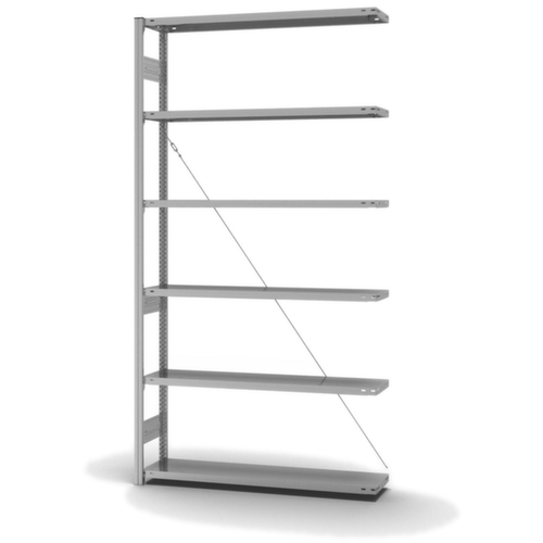 hofe System-Steckregal Anbaufeld, Höhe x Breite x Tiefe 2500 x 1310 x 335 mm, 6 Böden