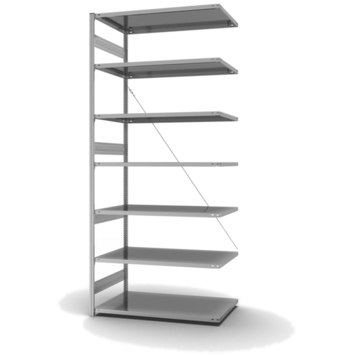 hofe System-Steckregal Anbaufeld, Höhe x Breite x Tiefe 3000 x 1310 x 835 mm, 7 Böden