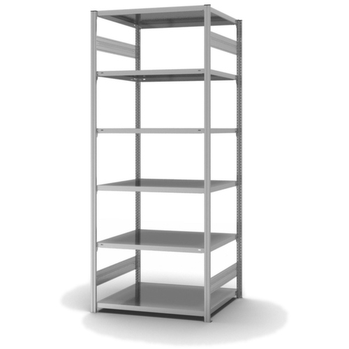 hofe Traversenregal in Standard Bauart, Höhe x Breite x Tiefe 2500 x 1060 x 835 mm, 6 Böden