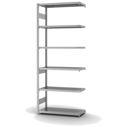 hofe Traversenregal in mittelschwerer Bauart, Höhe x Breite x Tiefe 2500 x 1010 x 435 mm, 6 Böden