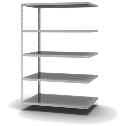 hofe Schraubregal Anbaufeld, 5 Böden, mit korrosionsschützender Zinkbeschichtung