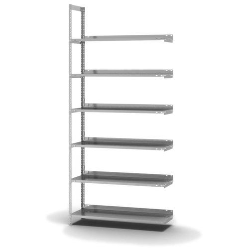 hofe Akten-Schraubregal Anbaufeld, 6 Böden, mit korrosionsschützender Zinkbeschichtung