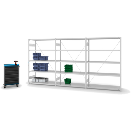 hofe System-Steckregal in Standard Bauart, Höhe x Breite x Tiefe 2000 x 1360 x 535 mm, 5 Böden