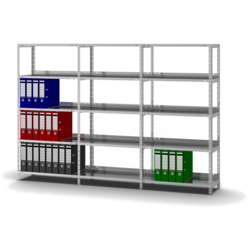 hofe Akten-Schraubregal Grundfeld mit Abdeckboden