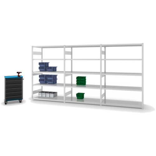 hofe Traversenregal in schwerer Bauart, Höhe x Breite x Tiefe 2000 x 1310 x 635 mm, 5 Böden