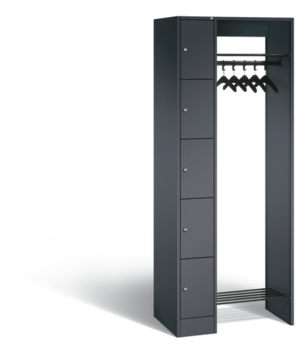C+P SchlieĂfach-Garderobe Classic mit 5 FĂ€chern, Breite 740 mm