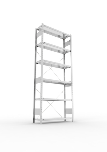 META System-Steckregal CLIP, Höhe x Breite x Tiefe 2500 x 1056 x 336 mm, 6 Böden