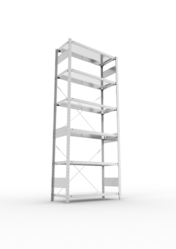 META System-Steckregal CLIP, Höhe x Breite x Tiefe 2500 x 1056 x 436 mm, 6 Böden
