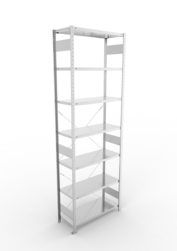 META System-Steckregal CLIP, Höhe x Breite x Tiefe 3000 x 1056 x 436 mm, 7 Böden