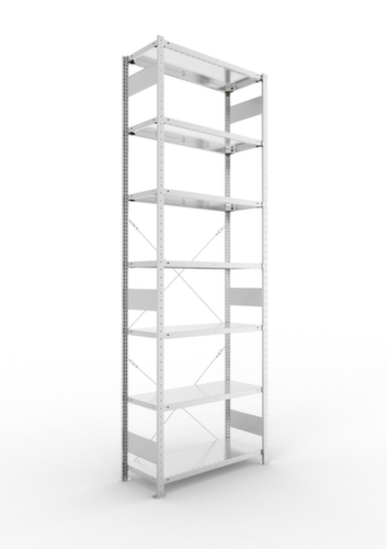 META System-Steckregal CLIP, Höhe x Breite x Tiefe 3000 x 1056 x 436 mm, 7 Böden