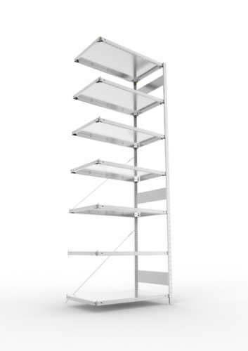 META System-Steckregal CLIP Anbaufeld, Höhe x Breite x Tiefe 3000 x 1006 x 636 mm, 7 Böden