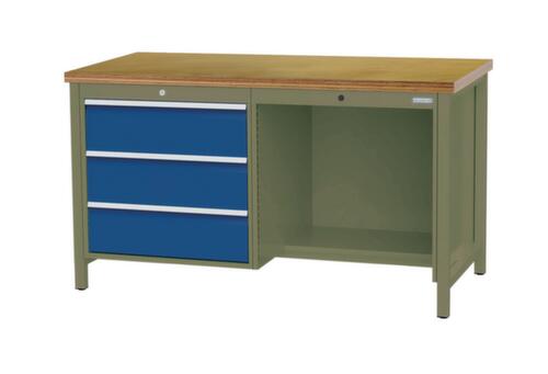 Bedrunka + Hirth Werkbank, 3 Schubladen, 1/2 Ablageboden
