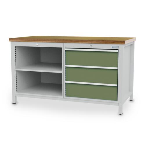 Bedrunka + Hirth Werkbank, 3 Schubladen, 2 Ablageböden