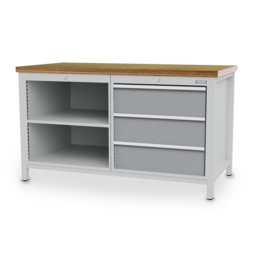 Bedrunka + Hirth Werkbank, 3 Schubladen, 2 Ablageböden