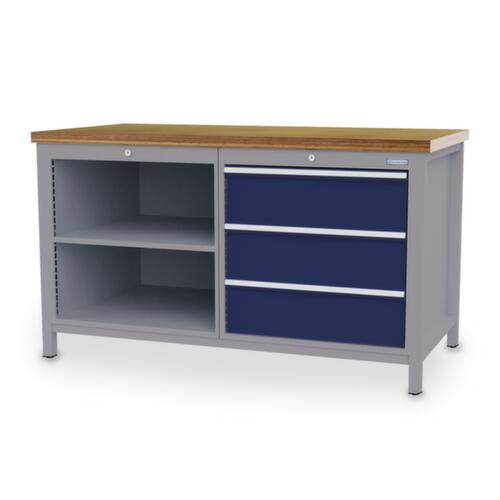 Bedrunka + Hirth Werkbank, 3 Schubladen, 2 Ablageböden