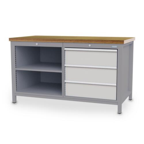 Bedrunka + Hirth Werkbank, 3 Schubladen, 2 Ablageböden