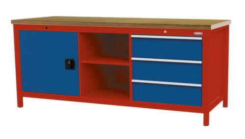 Bedrunka + Hirth Werkbank, 3 Schubladen, 1 Schrank, 2 Ablageböden