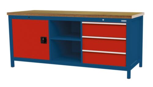 Bedrunka + Hirth Werkbank, 3 Schubladen, 1 Schrank, 2 Ablageböden