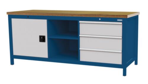 Bedrunka + Hirth Werkbank, 3 Schubladen, 1 Schrank, 2 Ablageböden