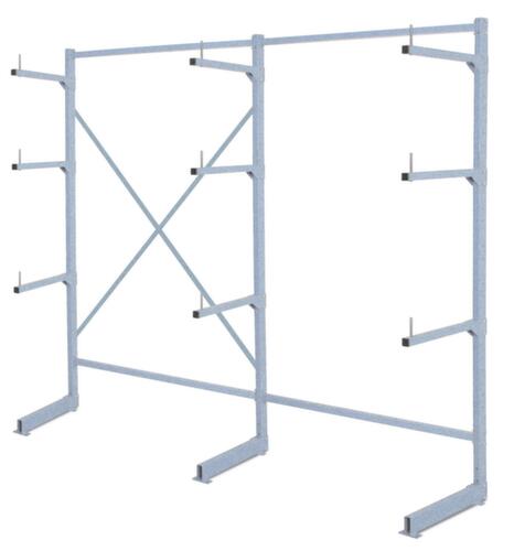 Leichtes Kragarmregal mit 4 Lagerebenen, einseitig, Höhe 1950 mm, 4 Ebenen