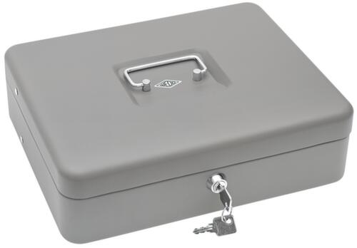 WEDO Geldzählkassette STANDARD PLUS, 4 Scheinfächer mit Bügeln, 8 Münzfächer, Platz für Münzrollen, Belege usw., Zylinderschloss