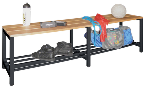 PAVOY Umkleidebank Basis mit Holzleisten