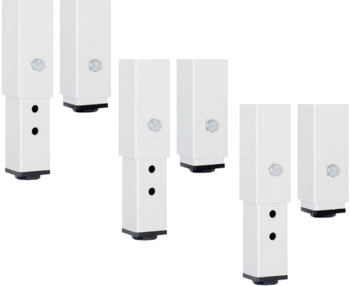 RAU Höhenverstellbare Werkbank Serie 8000, 8 Schubladen, 4 Ablageböden, RAL7035 Lichtgrau/RAL5010 Enzianblau