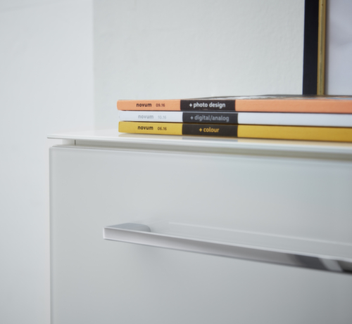 Aktenschrank GW-MONTERIA, 3 Ordnerhöhen, weiß/weiß