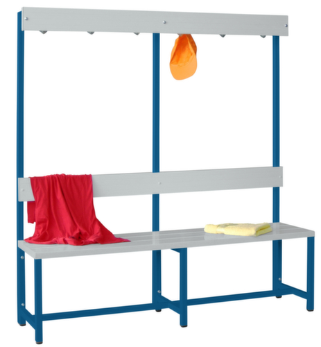 PAVOY Umkleidebank Basis mit Haken und Kunststoffleisten